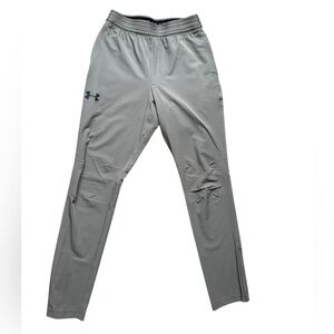 Under Armour HeatGear Pants Gray Sz M Slim Fit Stretch Gymcore Athleisure